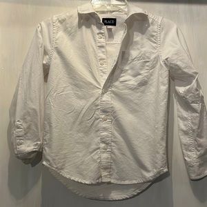 Boys white dress top